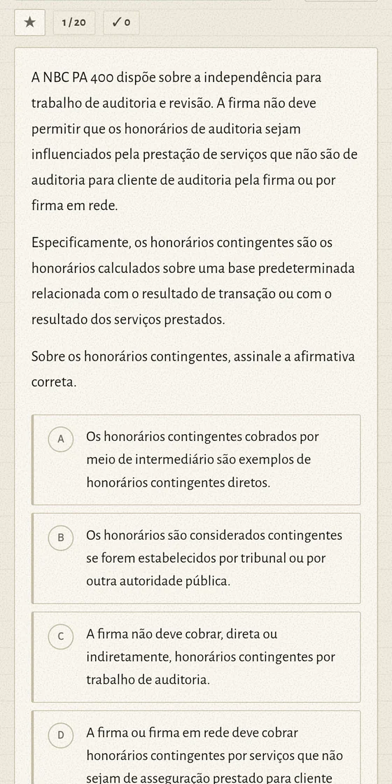 Uma questão sendo respondida